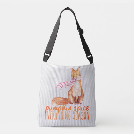 Pumpkin Spice Sitting Fox Crossbody Tas (Voorkant)