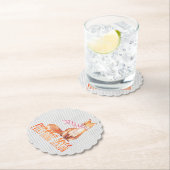 Pumpkin Spice Sitting Fox Kartonnen Onderzetters (Insitu)