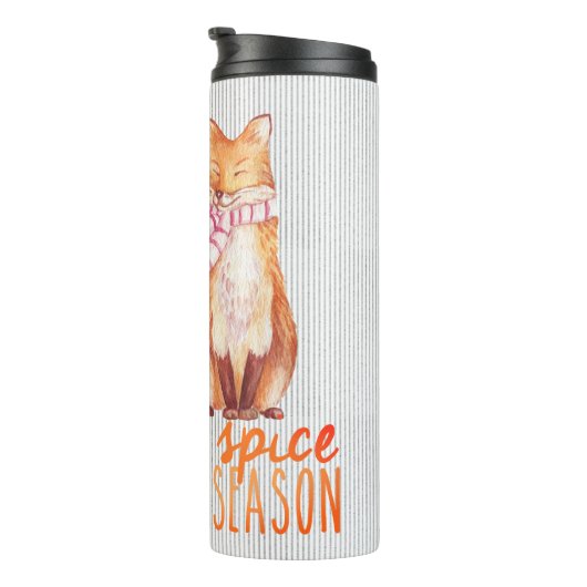 Pumpkin Spice Sitting Fox Thermosbeker (Geroteerd rechts)