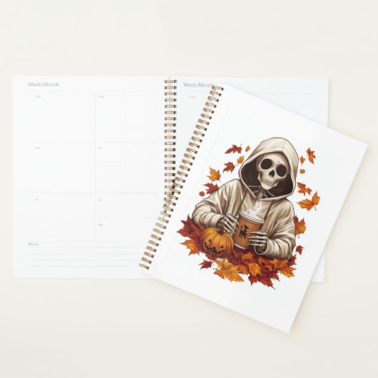 Pumpkin Spice Skeleton Planner (Display)