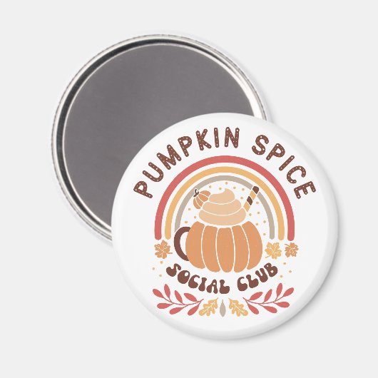Pumpkin Spice Social Club – Cute Fall PSL  Magneet (Voorkant / Achterkant)