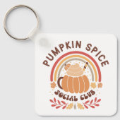 Pumpkin Spice Social Club – Cute Fall PSL  Sleutelhanger (Voorkant)