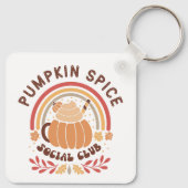 Pumpkin Spice Social Club – Cute Fall PSL  Sleutelhanger (Achterkant)