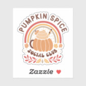 Pumpkin Spice Social Club – Cute Fall PSL  Sticker (Vel)