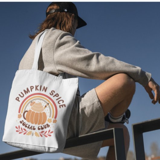 Pumpkin Spice Social Club – Cute Fall PSL  Tote Bag