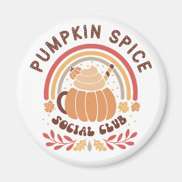 Pumpkin Spice Social Club – Schattige herfst PSL Magneet