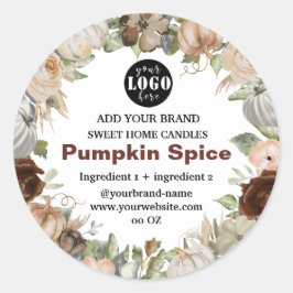 Pumpkin Spice Soy Candle Label