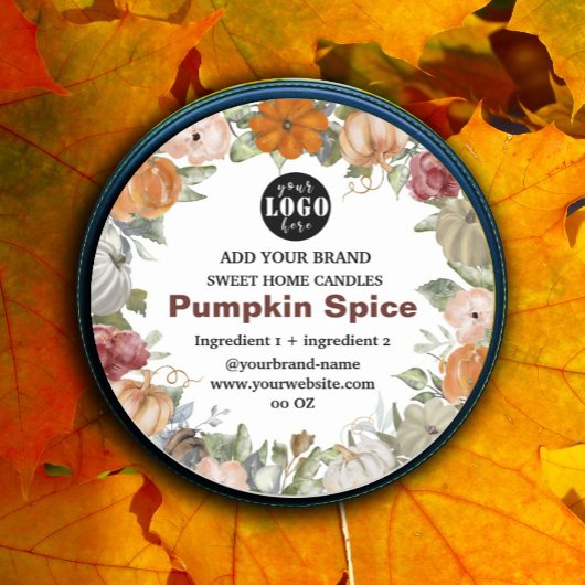 Pumpkin Spice Soy Candle Label