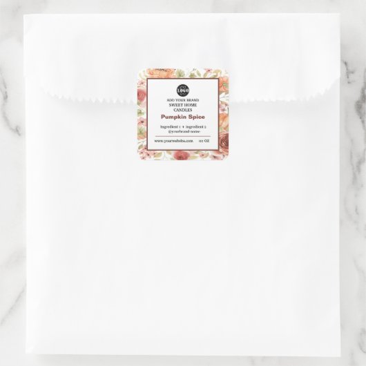 Pumpkin Spice Soy Candle Label (Tas)