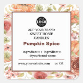 Pumpkin Spice Soy Candle Label (Voorkant)