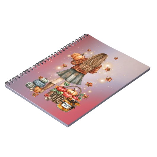 Pumpkin Spice Sparkle Notebook Notitieboek (Linkerzijde)