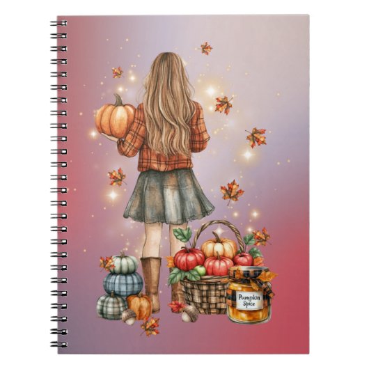 Pumpkin Spice Sparkle Notebook Notitieboek (Voorkant)
