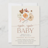 Pumpkin "Spice Spice Baby" Shower Kaart (Voorkant)