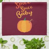 Pumpkin Spice "Spice Spice Baby" Keukenhanddoek (Gevouwen)