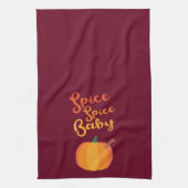 Pumpkin Spice "Spice Spice Baby" Keukenhanddoek (Verticaal)