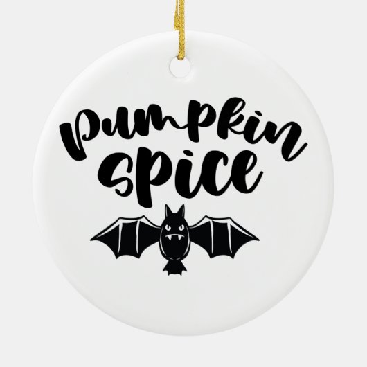 Pumpkin Spice - Spooky Halloween Bat Keramisch Ornament (Achterkant)