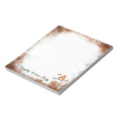 Pumpkin Spice Spooky Vibes gepersonaliseerd Notitieblok (Linkerzijde)