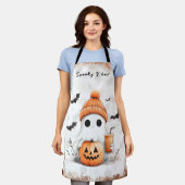 Pumpkin Spice Spooky Vibes gepersonaliseerd Schort (Gedragen)