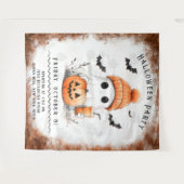 Pumpkin Spice Spooky Vibes gepersonaliseerd Wandkleed (Voorkant (horizontaal))