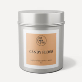 Pumpkin Spice Square Border Uw Logo Kandeletiket Vierkante Sticker