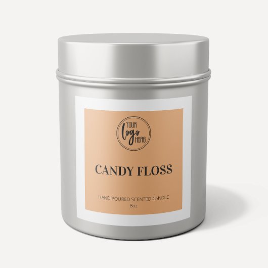 Pumpkin Spice Square Border Uw Logo Kandeletiket Vierkante Sticker