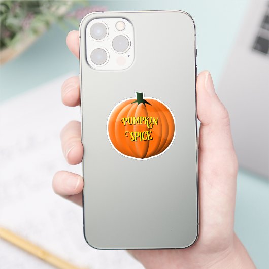Pumpkin Spice  tekst Sticker (Telefoon)