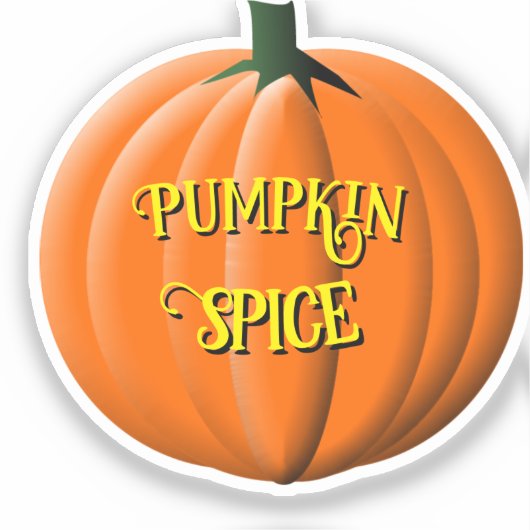Pumpkin Spice  tekst Sticker (Voorkant)