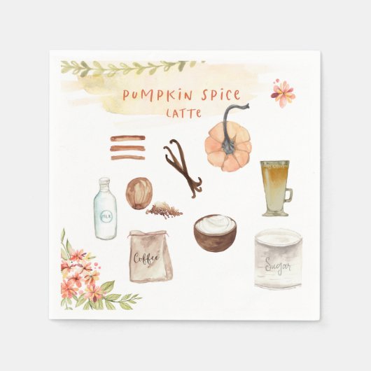 Pumpkin Spice | Thanksgiving Friendsgiving Napkin Servet (Voorkant)