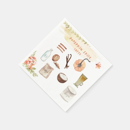 Pumpkin Spice | Thanksgiving Friendsgiving Napkin Servet (Hoek)