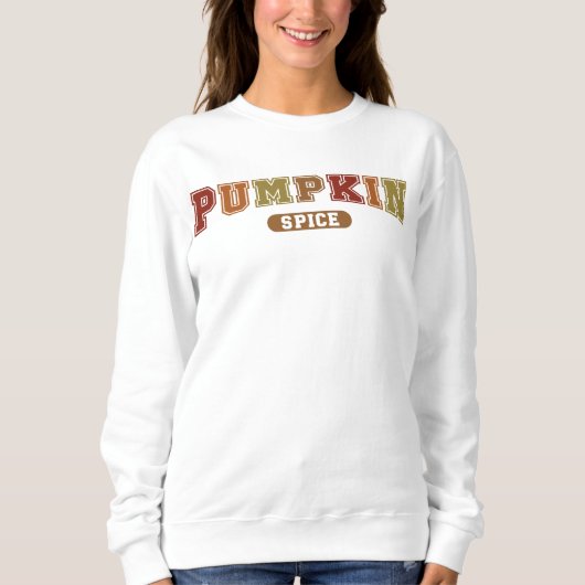 Pumpkin Spice Trendy Herfst Varsity Sweatshirt (Voorkant)