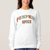 Pumpkin Spice Trendy Herfst Varsity Sweatshirt (Voorkant)