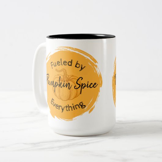 Pumpkin Spice Two-Tone Coffee Mok (Voorkant links)