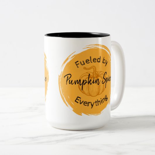 Pumpkin Spice Two-Tone Coffee Mok (Voorkant rechts)