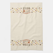 Pumpkin Spice Typografische Herfst Kitchen Towel Theedoek (Verticaal)