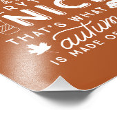 Pumpkin Spice Typographic Autumn Art Print Foto Afdruk (Hoek)