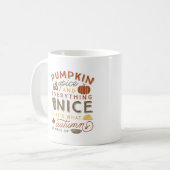 Pumpkin Spice Typographic Autumn Coffee Mok (Voorkant links)
