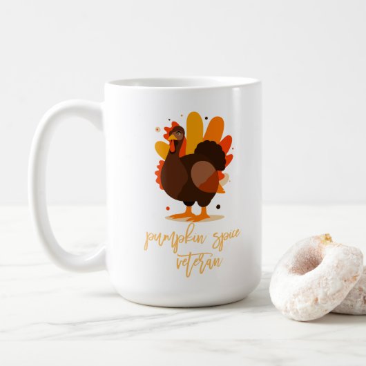 Pumpkin Spice Veteran Thanksgiving Koffiemok (Met donut)
