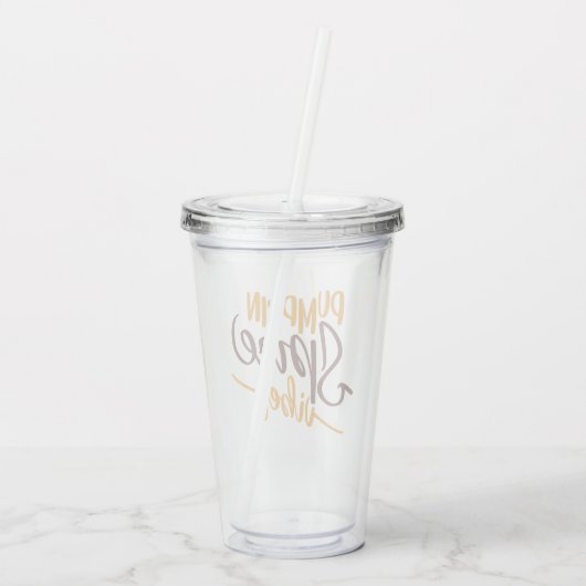 Pumpkin Spice Vibes Acryl Drinkbeker (Achterkant)