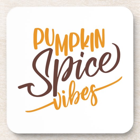 Pumpkin Spice Vibes Bier Onderzetter (Voorkant)