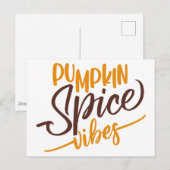 Pumpkin Spice Vibes Briefkaart (Voorkant / Achterkant)