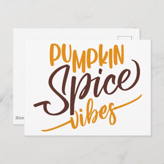 Pumpkin Spice Vibes Briefkaart (Voorkant / Achterkant)