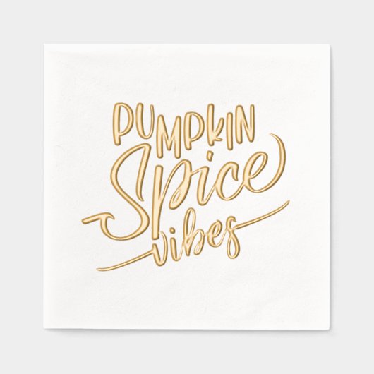 Pumpkin Spice Vibes Folie Servetten (Voorkant)