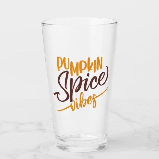 Pumpkin Spice Vibes Glas (Voorkant)