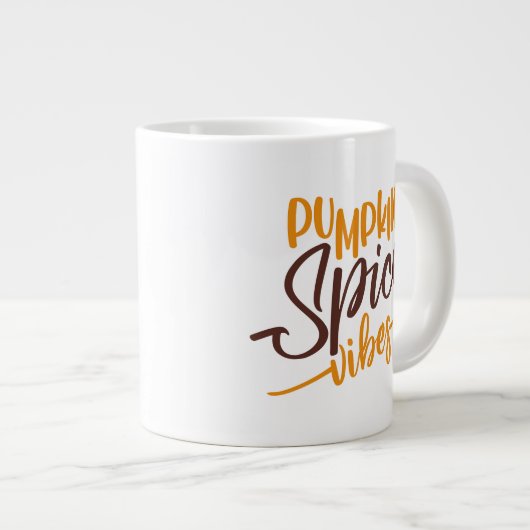 Pumpkin Spice Vibes Grote Koffiekop (Voorkant rechts)