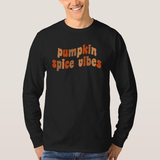 Pumpkin Spice Vibes Happy Fall Yall Retro Autumn L T-shirt (Voorkant)
