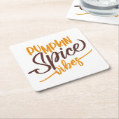 Pumpkin Spice Vibes Kartonnen Onderzetters (Schuin)