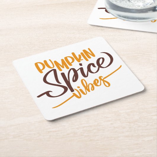 Pumpkin Spice Vibes Kartonnen Onderzetters (Schuin)