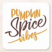 Pumpkin Spice Vibes Kartonnen Onderzetters (Voorkant)