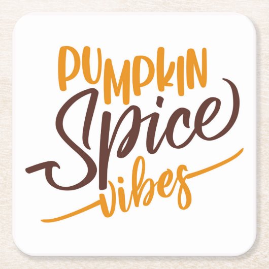 Pumpkin Spice Vibes Kartonnen Onderzetters (Voorkant)
