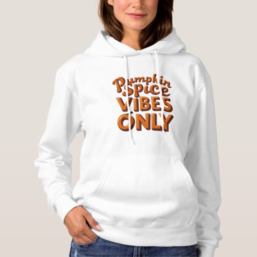 Pumpkin Spice Vibes Only – Retro 70s Groovy Hoodie (Voorkant)